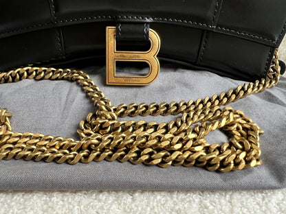 Balenciaga Black Hourglass Wallet on Chain (RRP £1190)