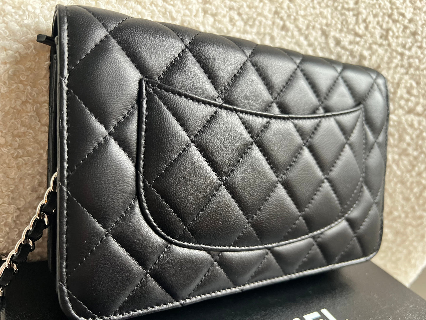 Chanel Wallet on Chain in Black Lambskin Silver Hardware (RRP £2,930)