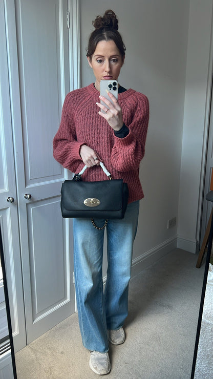 Mulberry Black Medium Top Handle Lily (RRP £1075)