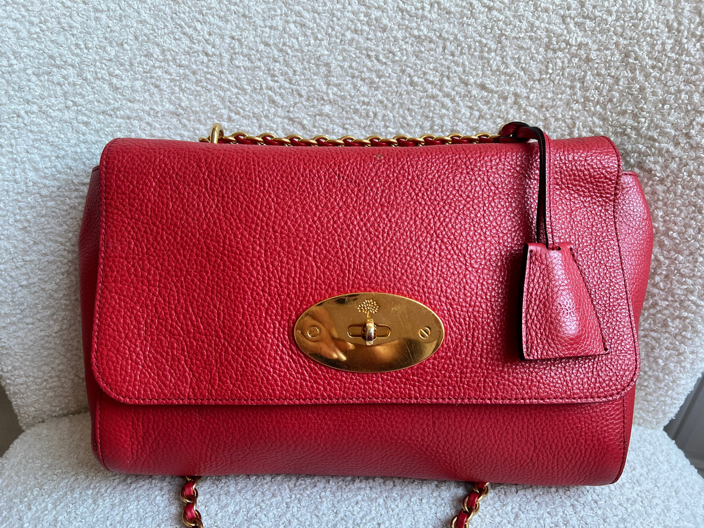 Mulberry Lipstick Red Medium Lily with Gold Hardware (RRP £1095)