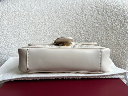 Gucci GG White Marmont Mini Shoulder Bag (RRP £1,890)
