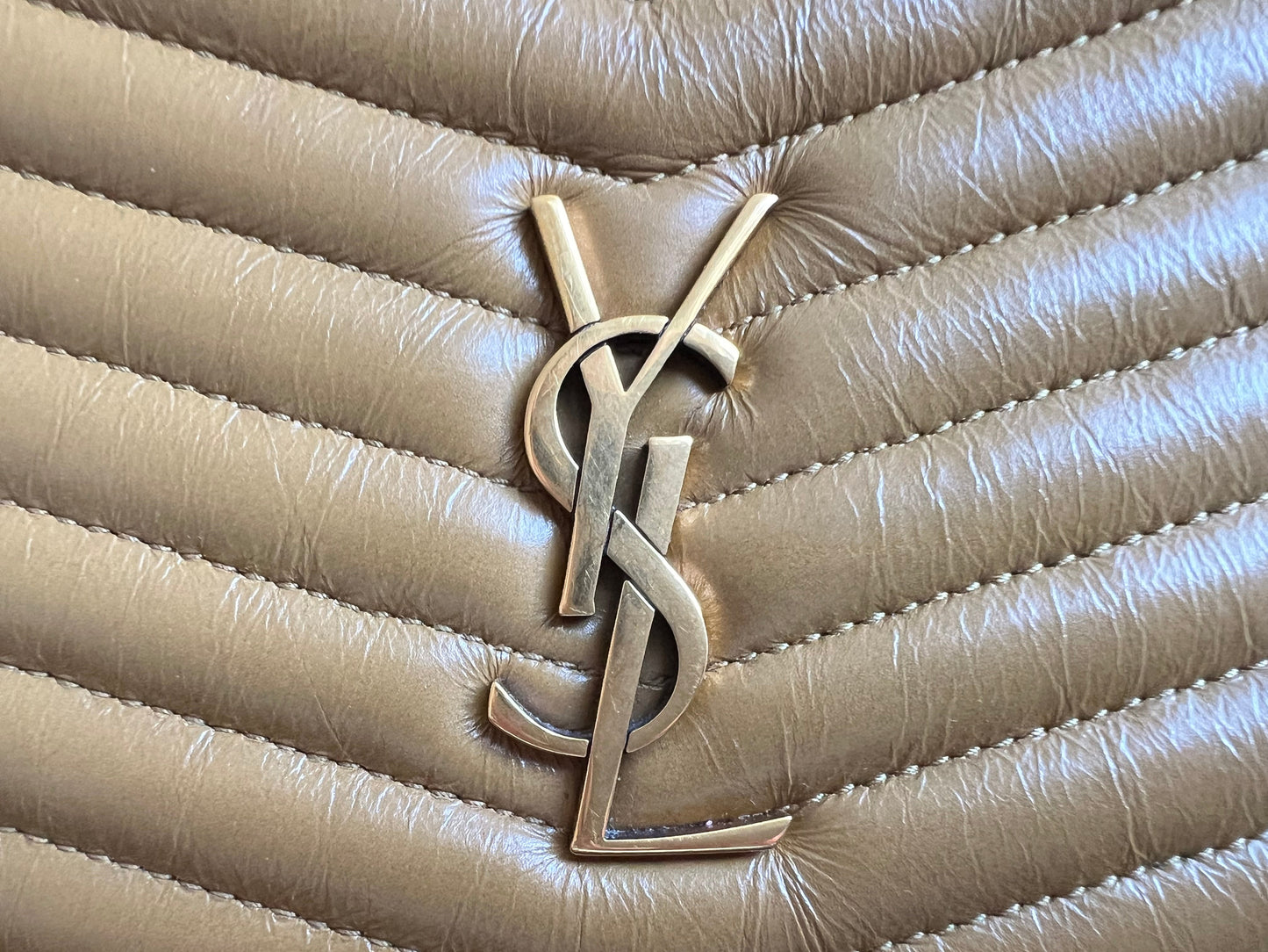 Yves Saint Laurent (YSL) Toffee Beige Mini Lou Camera Bag (RRP £1285)