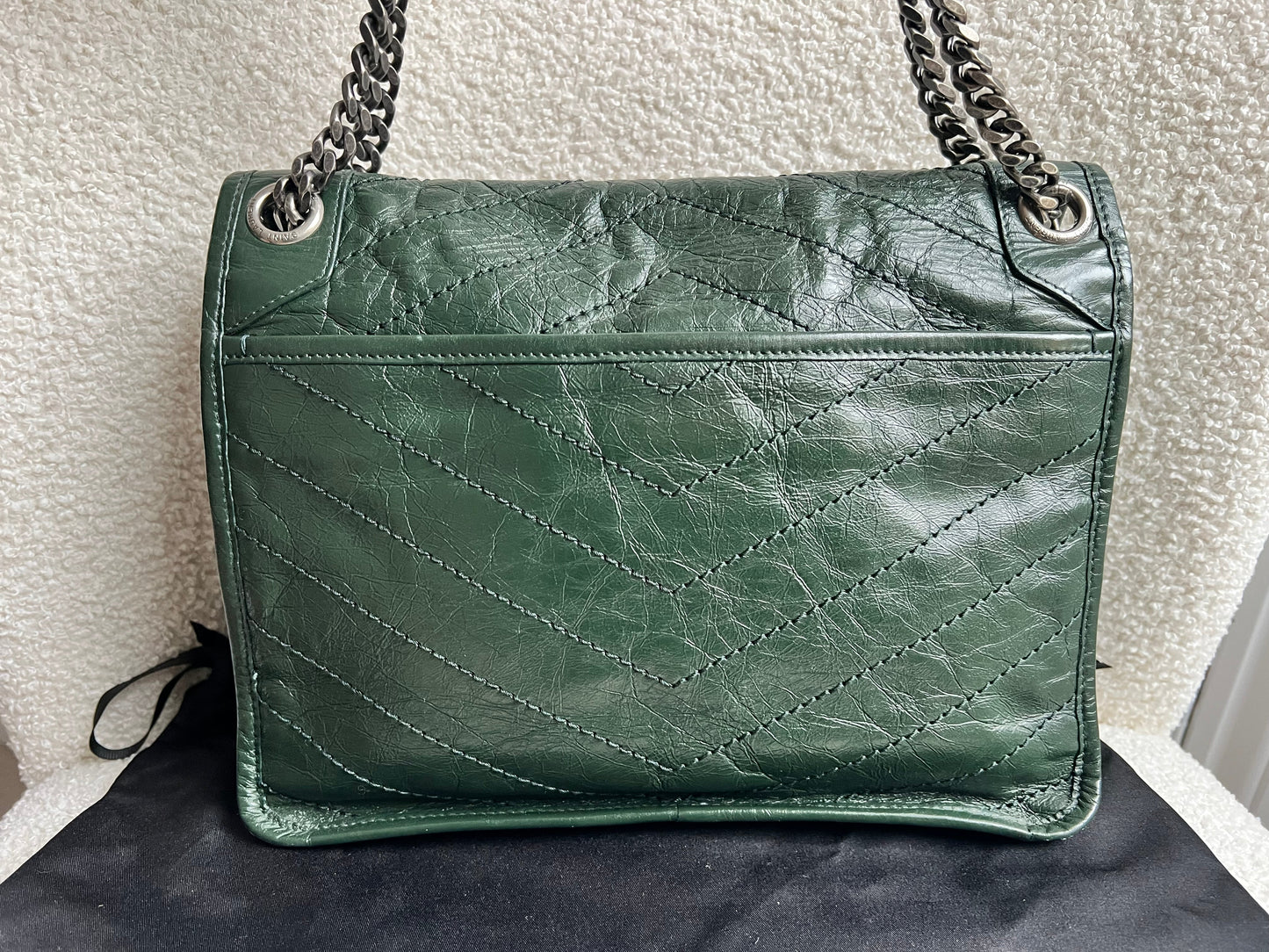 Yves Saint Laurent (YSL) Green Medium Niki Chain Bag (RRP £2430)