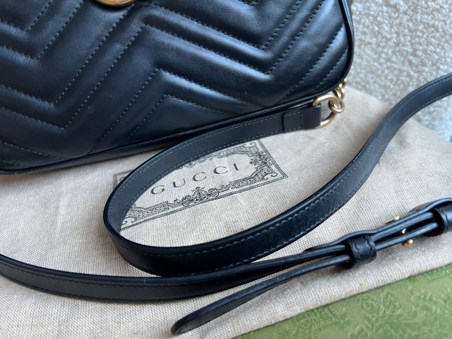Gucci GG Black Marmont Small Shoulder Bag (RRP £1440)