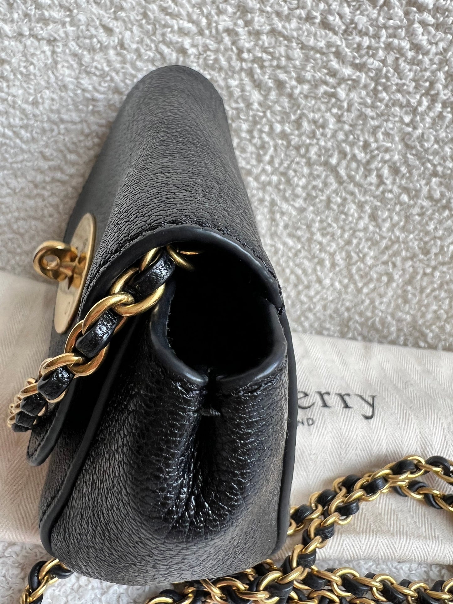 Mulberry Black Mini Lily with Gold Hardware (RRP £395)