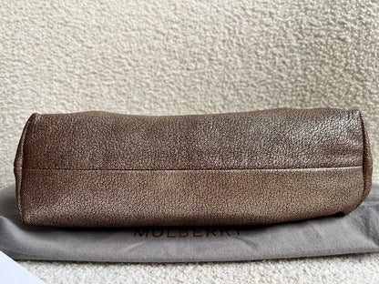 Mulberry Metallic Mushroom Clemmie Clutch (RRP £695)