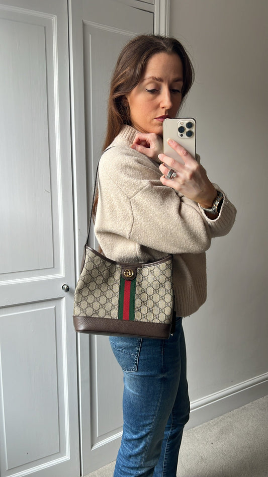 Gucci GG Supreme Ophidia Small Shoulder Bag (RRP £1280)