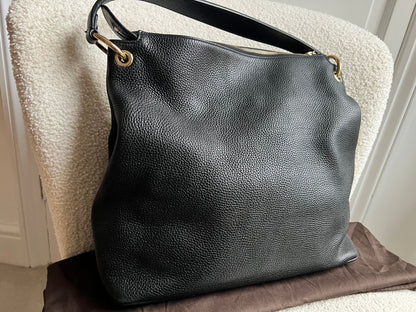 Gucci Soho Large Hobo in Black Pebbled Calfskin