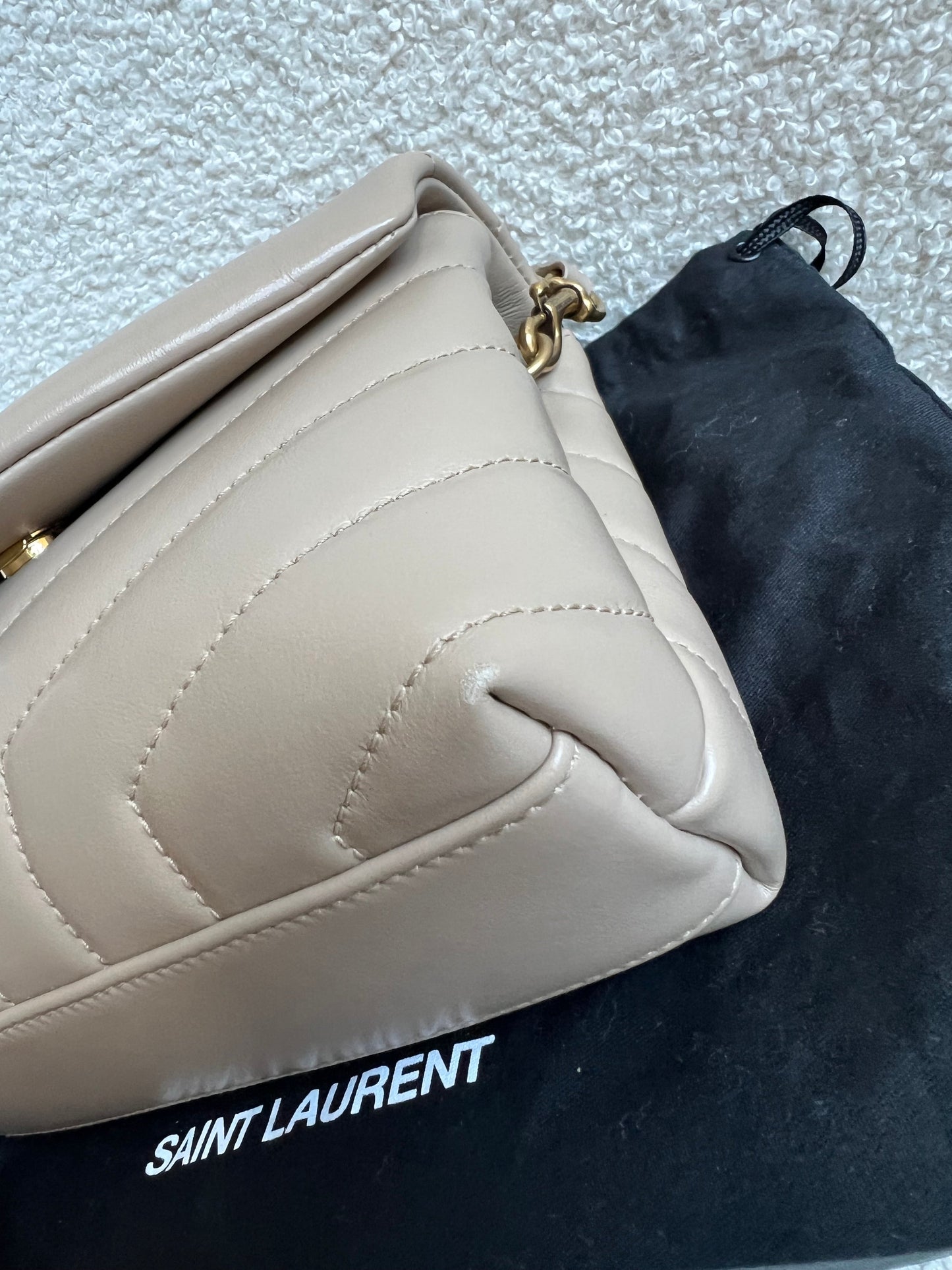 Yves Saint Laurent (YSL) Dark Beige Toy Lou Lou (RRP £1,350)