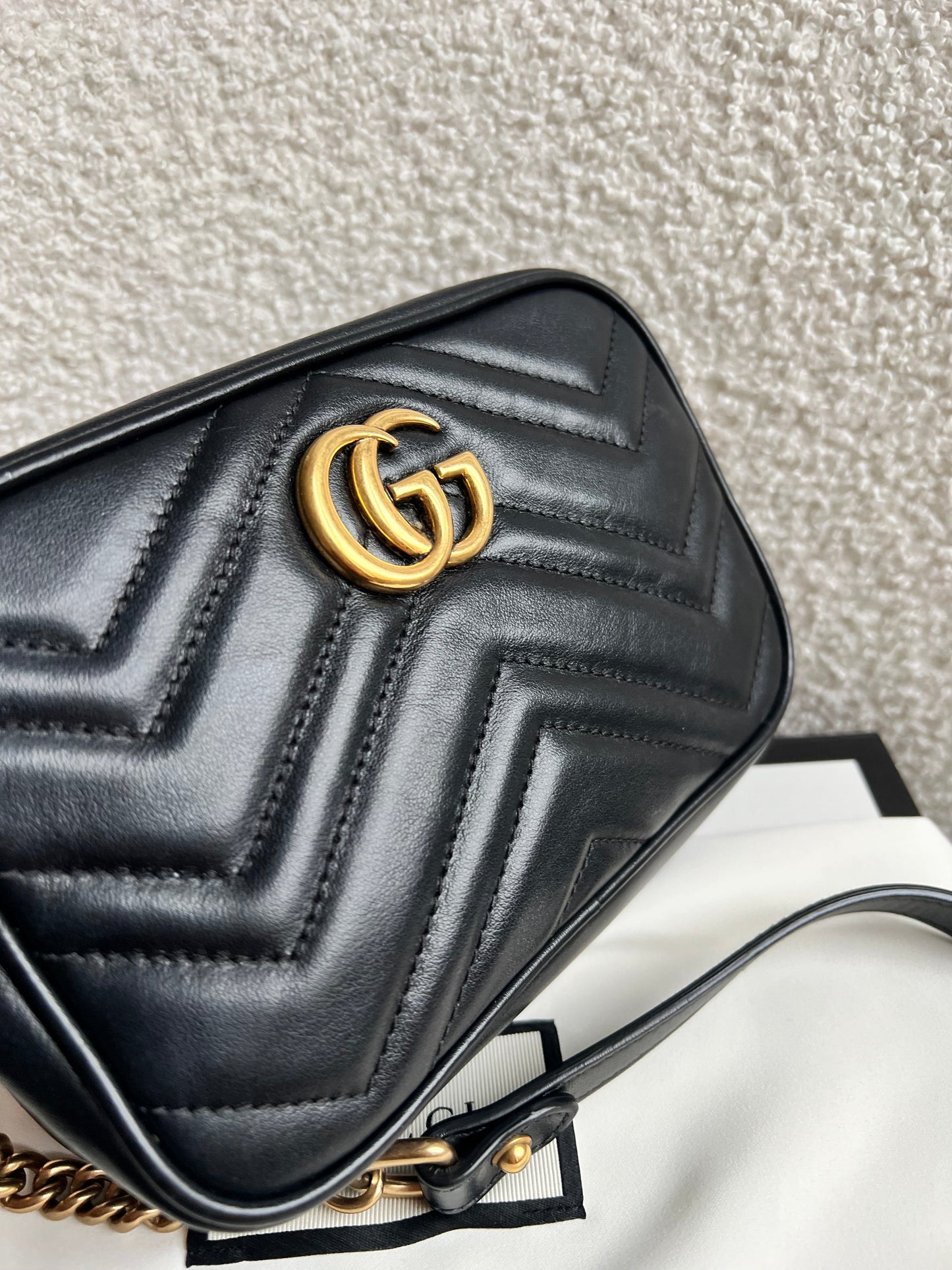 Gucci GG Black Marmont Mini Shoulder Bag (RRP £1,360)