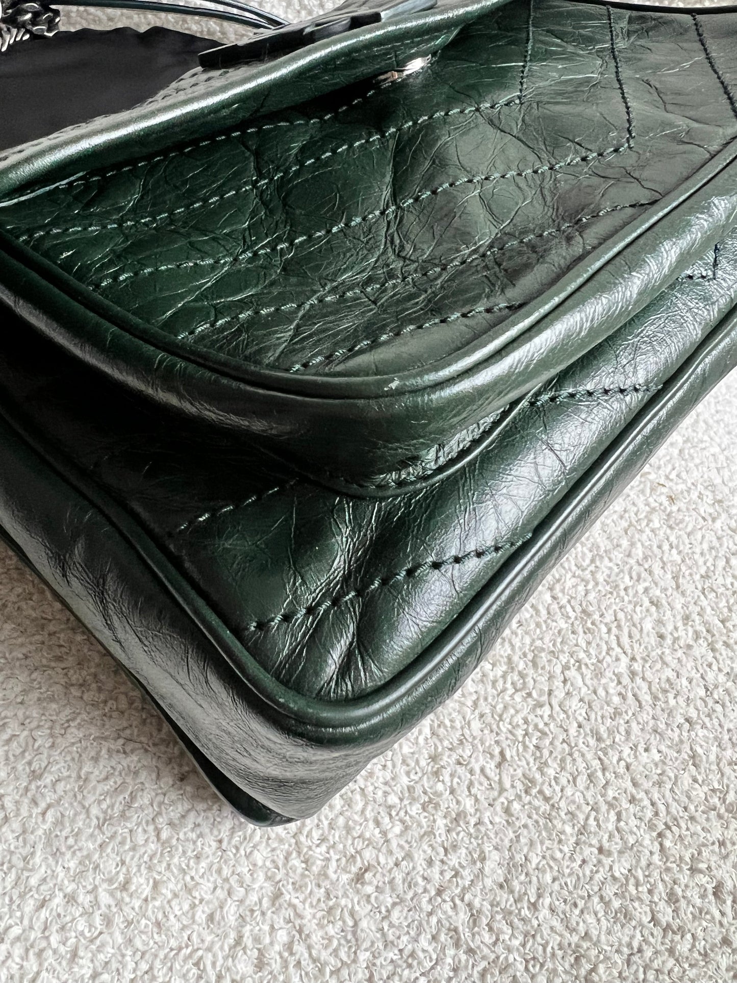 Yves Saint Laurent (YSL) Green Medium Niki Chain Bag (RRP £2430)