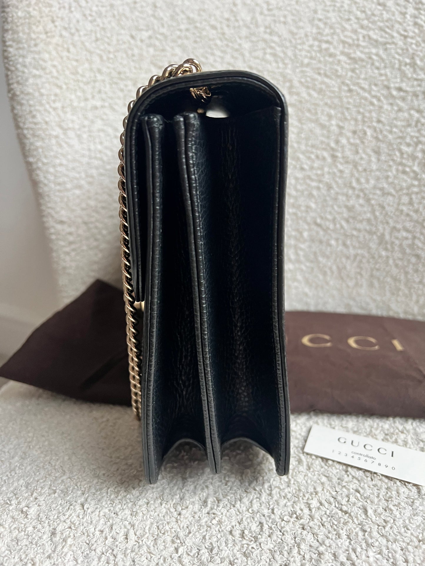 Gucci Interlocking GG Black Medium Shoulder Bag