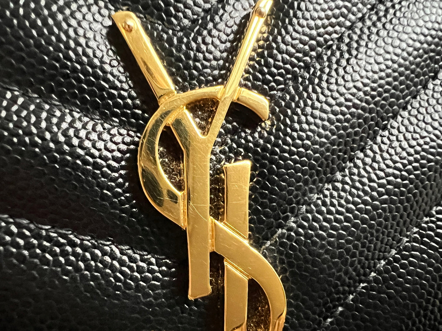 Yves Saint Laurent (YSL) Black Cassandre Envelope Chain Wallet (RRP £1,200)