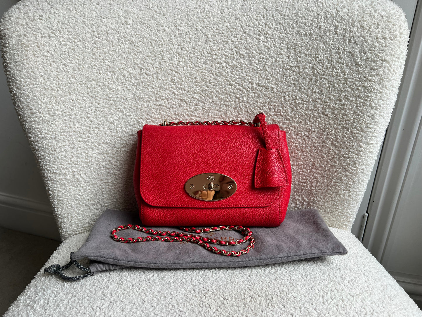 Mulberry Hibiscus Red Regular Lily with Gold Hardware (RRP £995)
