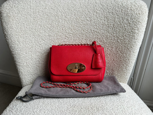 Mulberry Hibiscus Red Regular Lily with Gold Hardware (RRP £995)