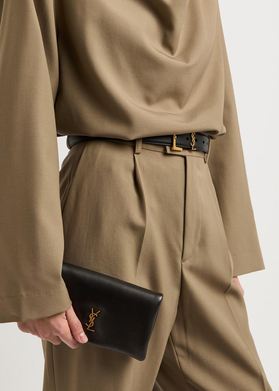 Yves Saint Laurent (YSL) Black Puffy Lambskin Wallet on Chain with Gold Hardware (RRP £960)