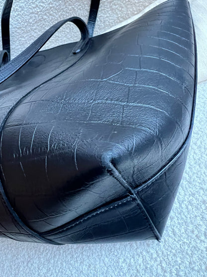 Mulberry Black Matte Croc Bayswater Tote (RRP £845)
