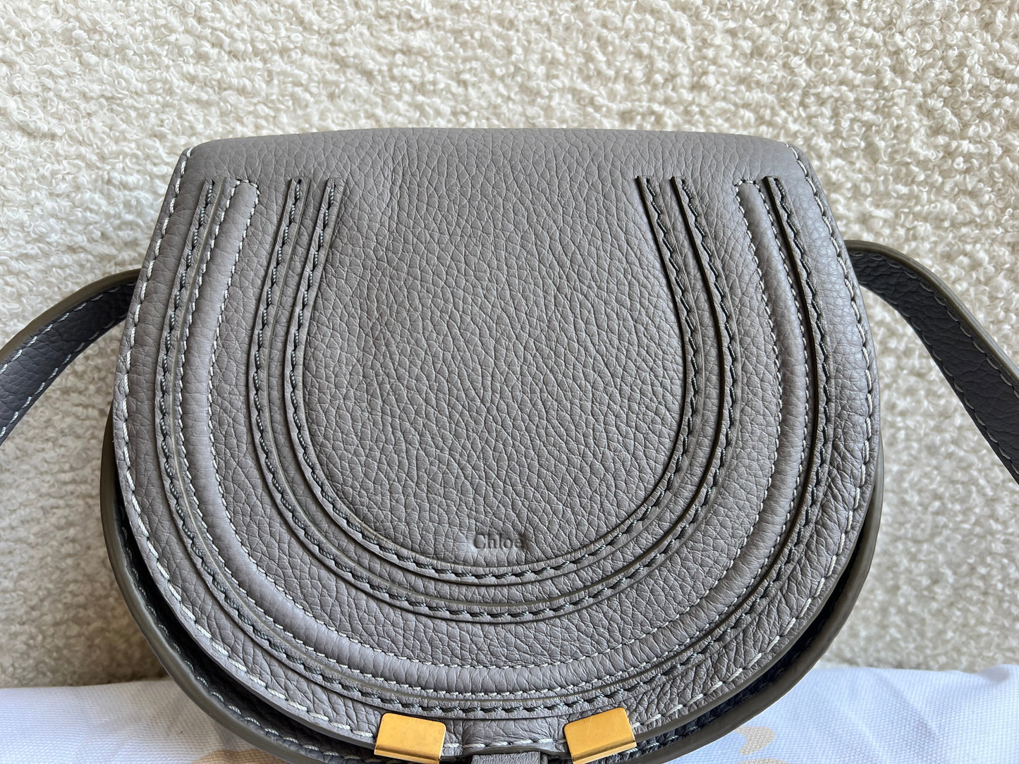Chloe Small Cashmere Grey Marcie Saddle Bag (RRP £1050)
