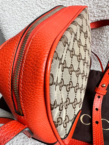 Gucci Bree GG Canvas Orange Small Messenger Bag