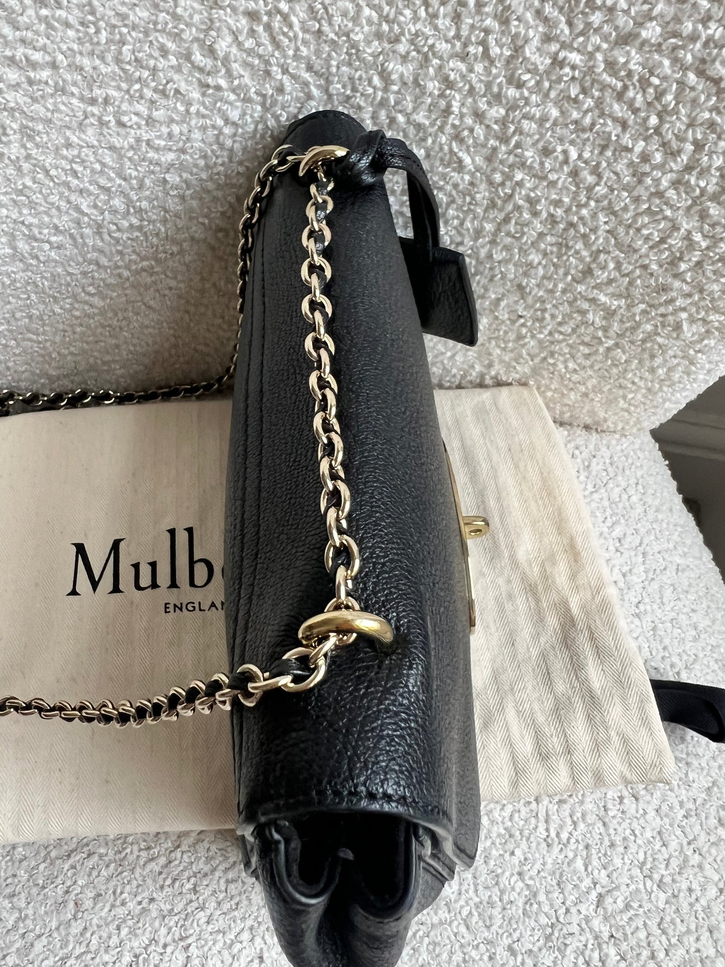 Mulberry Black Regular Lily with Gold Hardware (RRP £995)