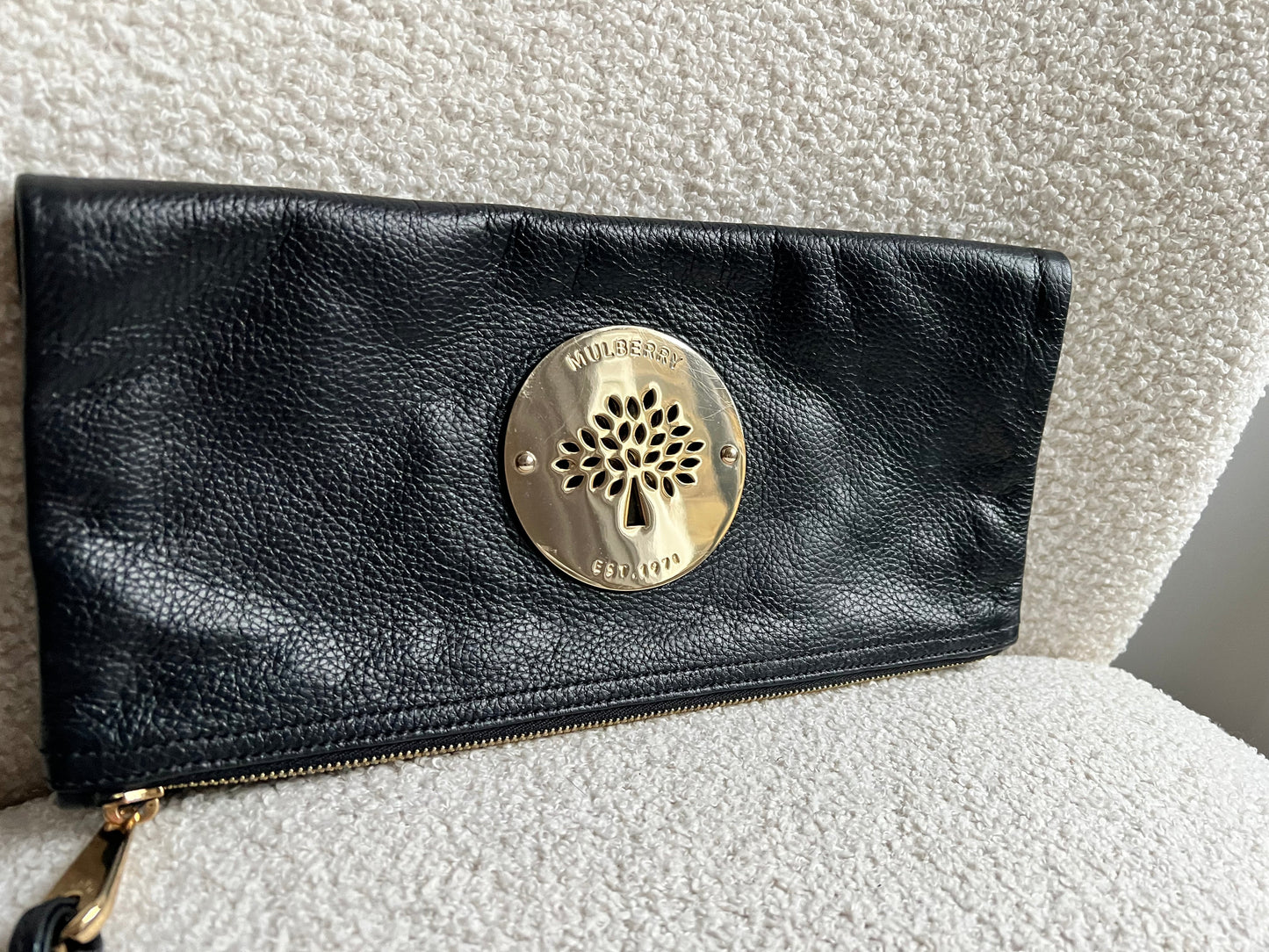 Mulberry Black Daria Clutch (RRP £550)