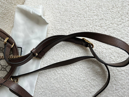 Gucci GG Ophidia Supreme Mini GG Round Backpack