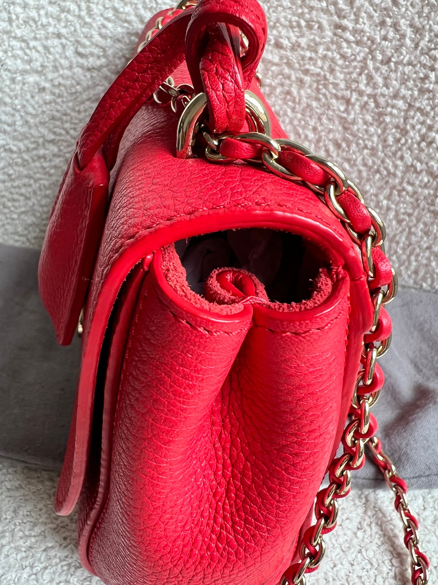 Mulberry Hibiscus Red Regular Lily with Gold Hardware (RRP £995)