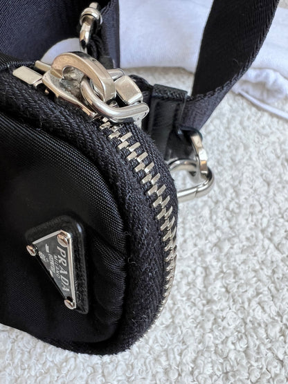 Prada Re-edition Black Nylon Shoulder Bag (RRP £1,500)