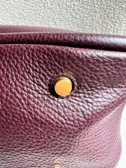 Mulberry Large Leighton in Oxblood with Gold Hardware (RRP £1,095)
