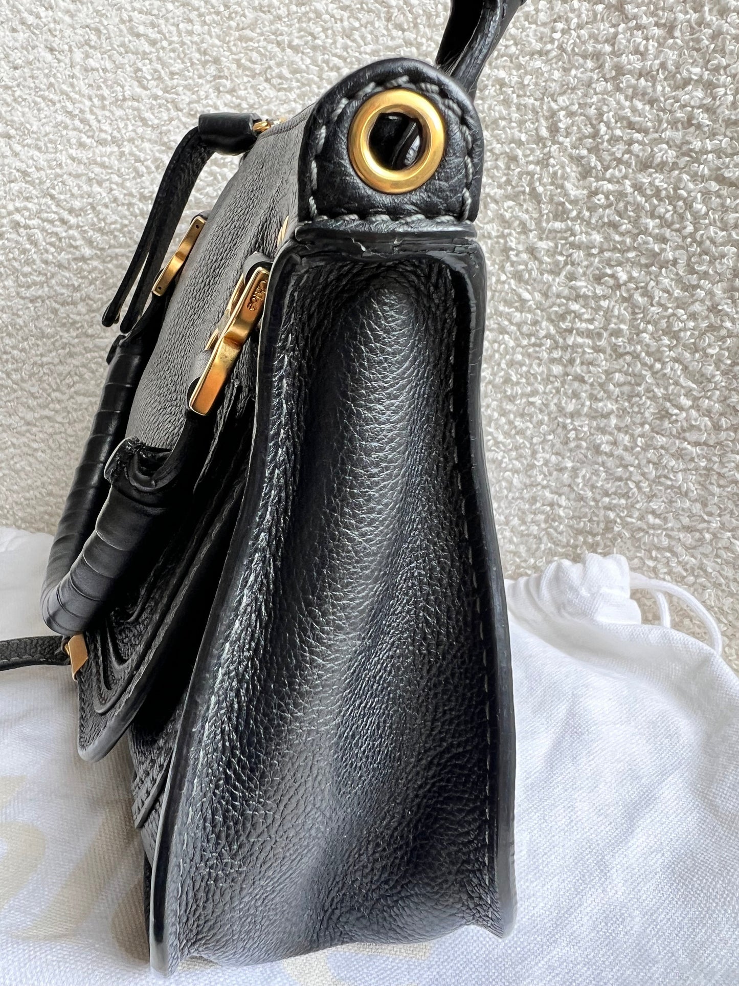 Chloe Black Mini Marcie Double Carry Bag