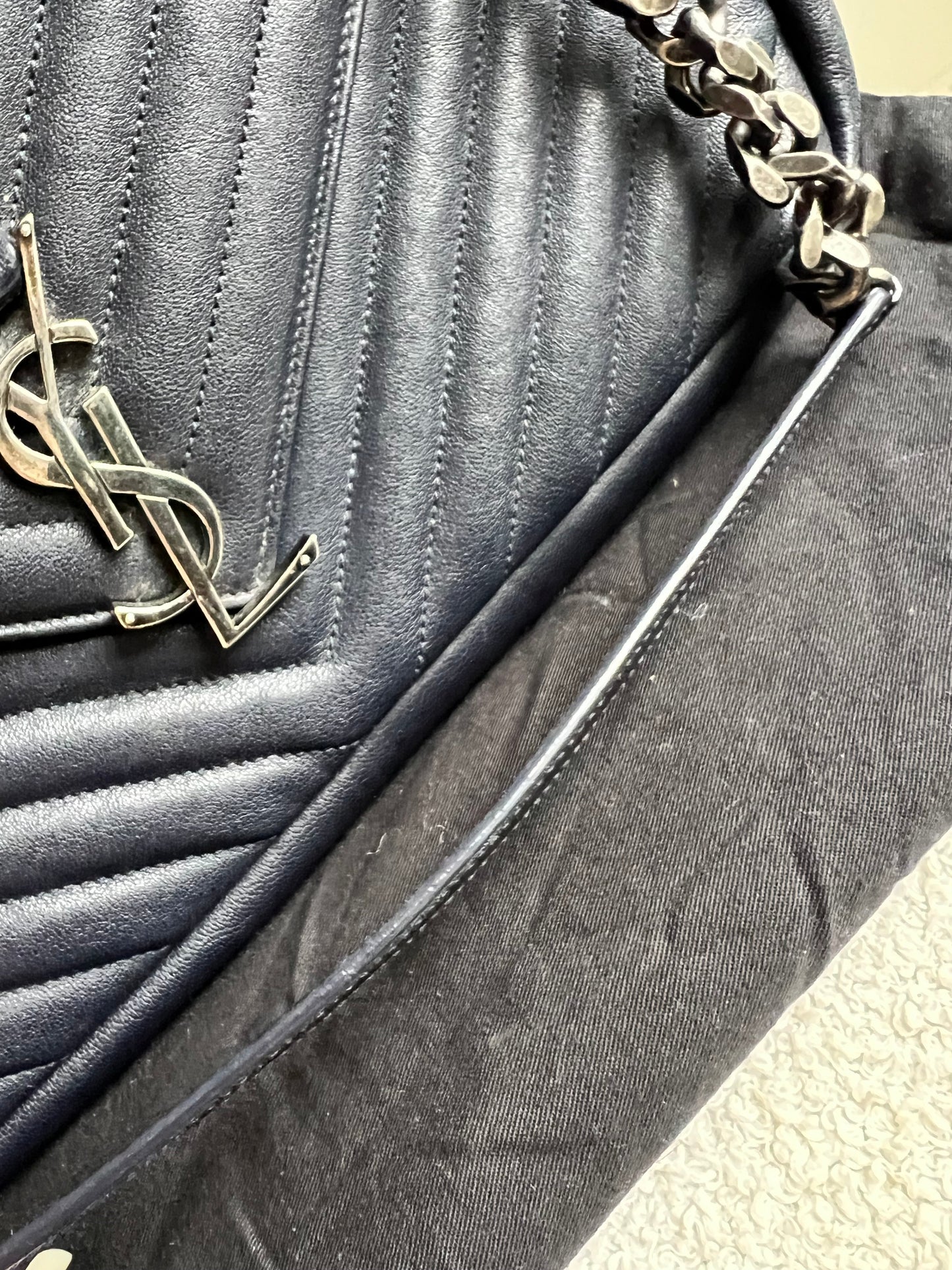 Yves Saint Laurent (YSL) Navy Large College (RRP £2,280)