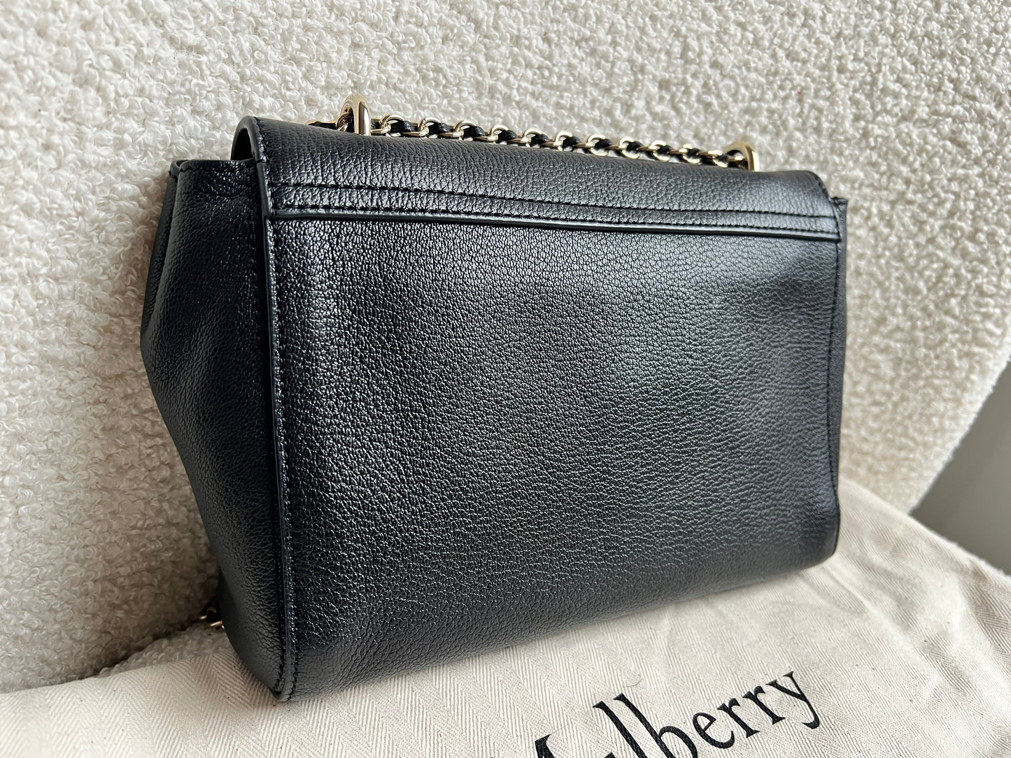 Mulberry Black Regular Lily with Gold Hardware (RRP £995)