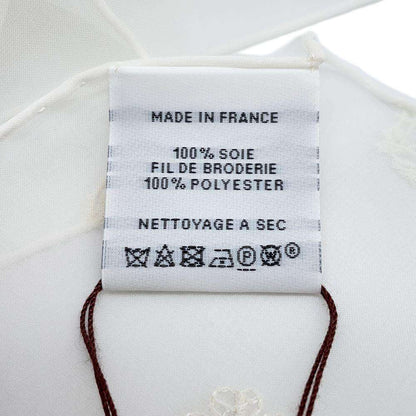 HERMES Carre Multi Bag Charm Size 100 White Silk100% Polyester100%(Embroidery)