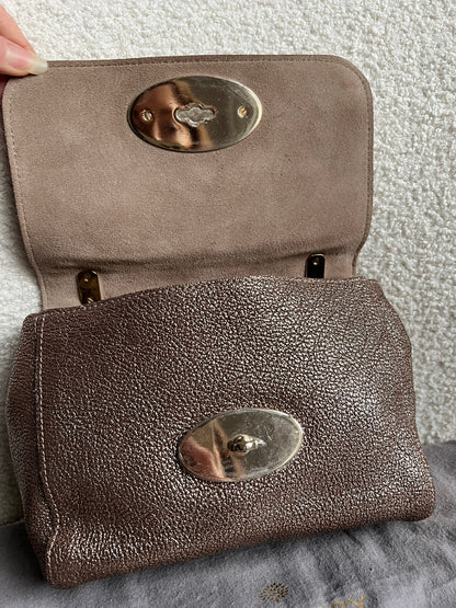 Mulberry Metallic Mushroom Regular Lily with Gold Hardware (RRP £995)