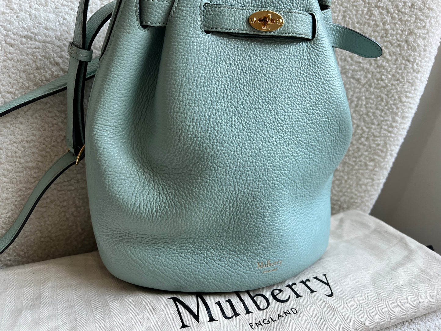Mulberry Acrylic Green Abbey Bucket Bag (RRP £695)