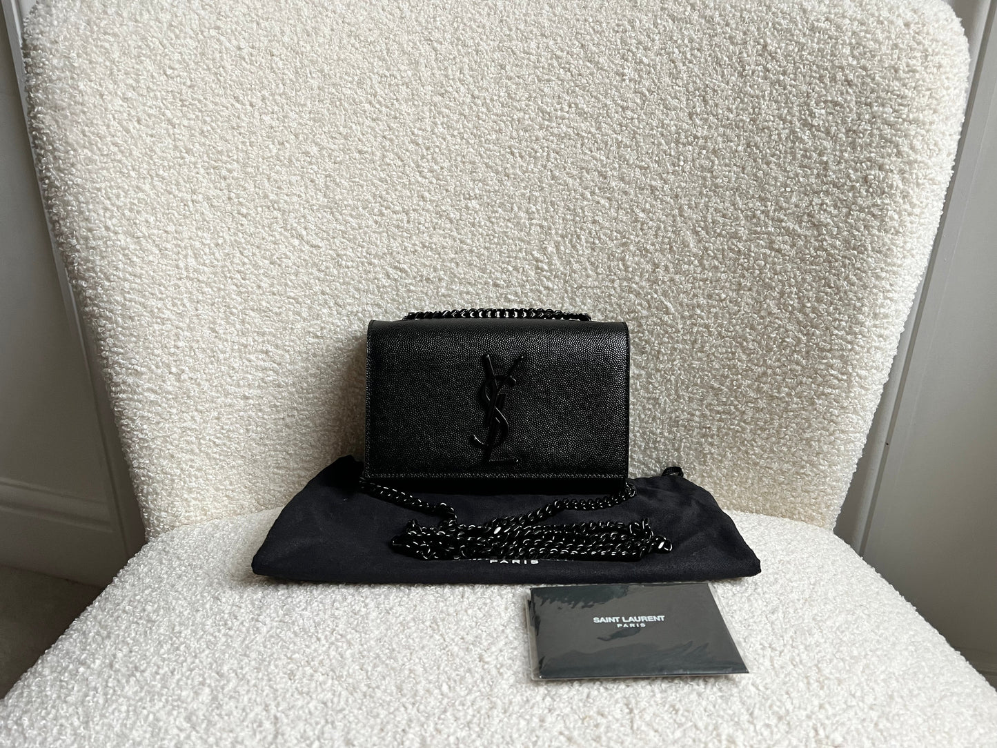 Yves Saint Laurent (YSL) Black on Black Mini Kate