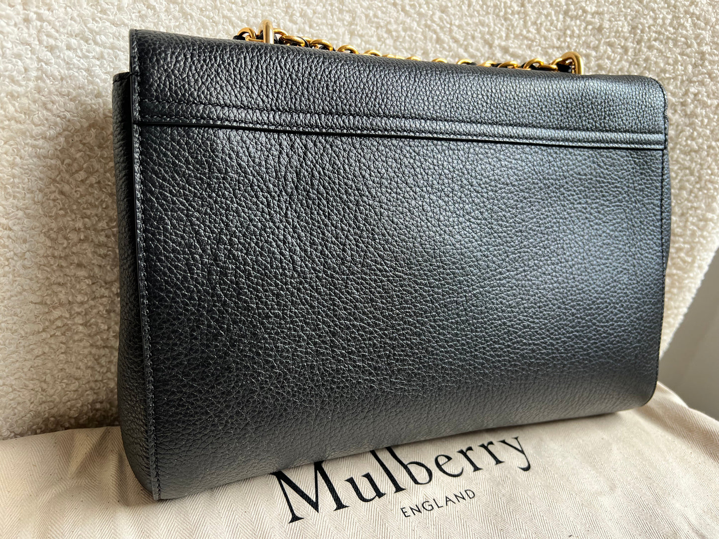 Mulberry Black Medium Lily with Gold Hardware (RRP £1095)