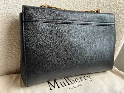 Mulberry Black Medium Lily with Gold Hardware (RRP £1095)