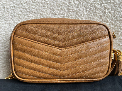 Yves Saint Laurent (YSL) Tan Mini Lou Camera Bag (RRP £1285)