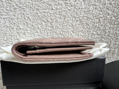 Gucci GG Dusty Pink Marmont Matelassé Card Case Wallet (RRP £410)