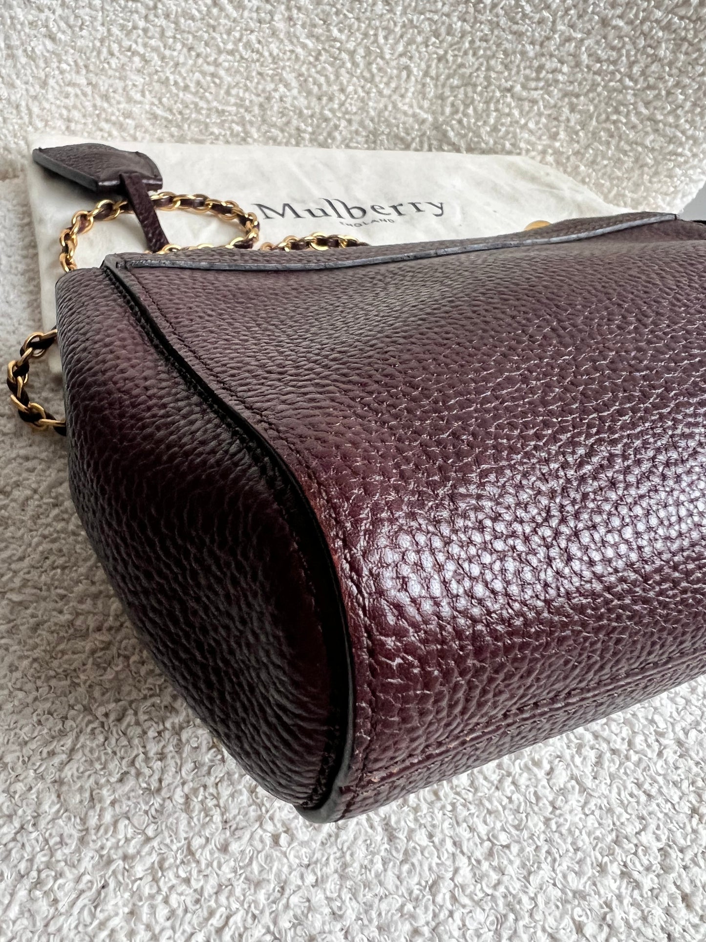 Mulberry Oxblood Regular Lily with Gold Hardware (RRP £895)