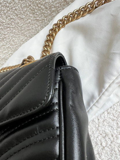 Gucci GG Black Marmont Small Shoulder Bag (RRP £2070)