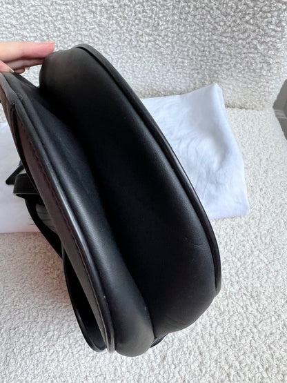 Christian Dior Black Ultra Matte Saddle Bag with Strap