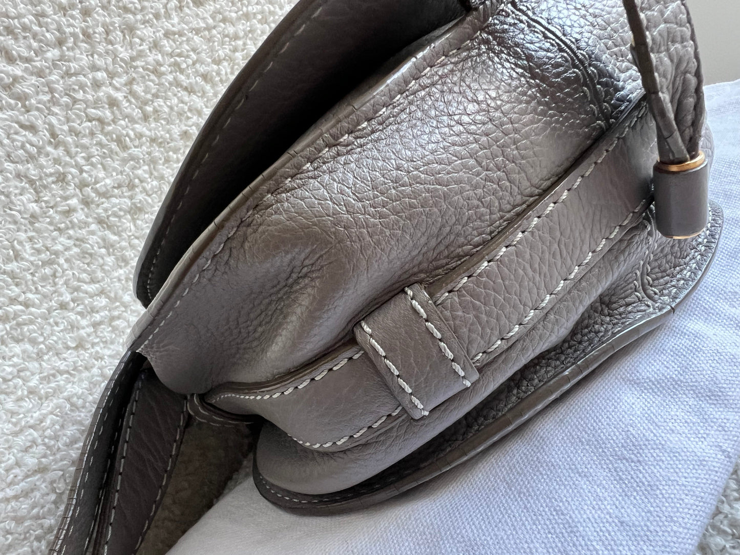 Chloe Small Cashmere Grey Marcie Saddle Bag (RRP £1050)