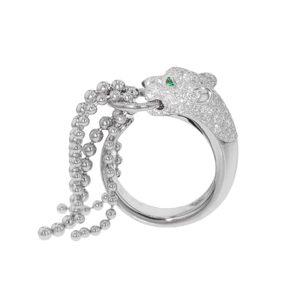 CARTIER PANTHERE de Cartier Ring Size 53/#13N4744153/N4744100 18K White Gold