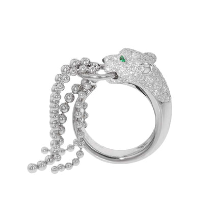 CARTIER PANTHERE de Cartier Ring Size 53/#13N4744153/N4744100 18K White Gold