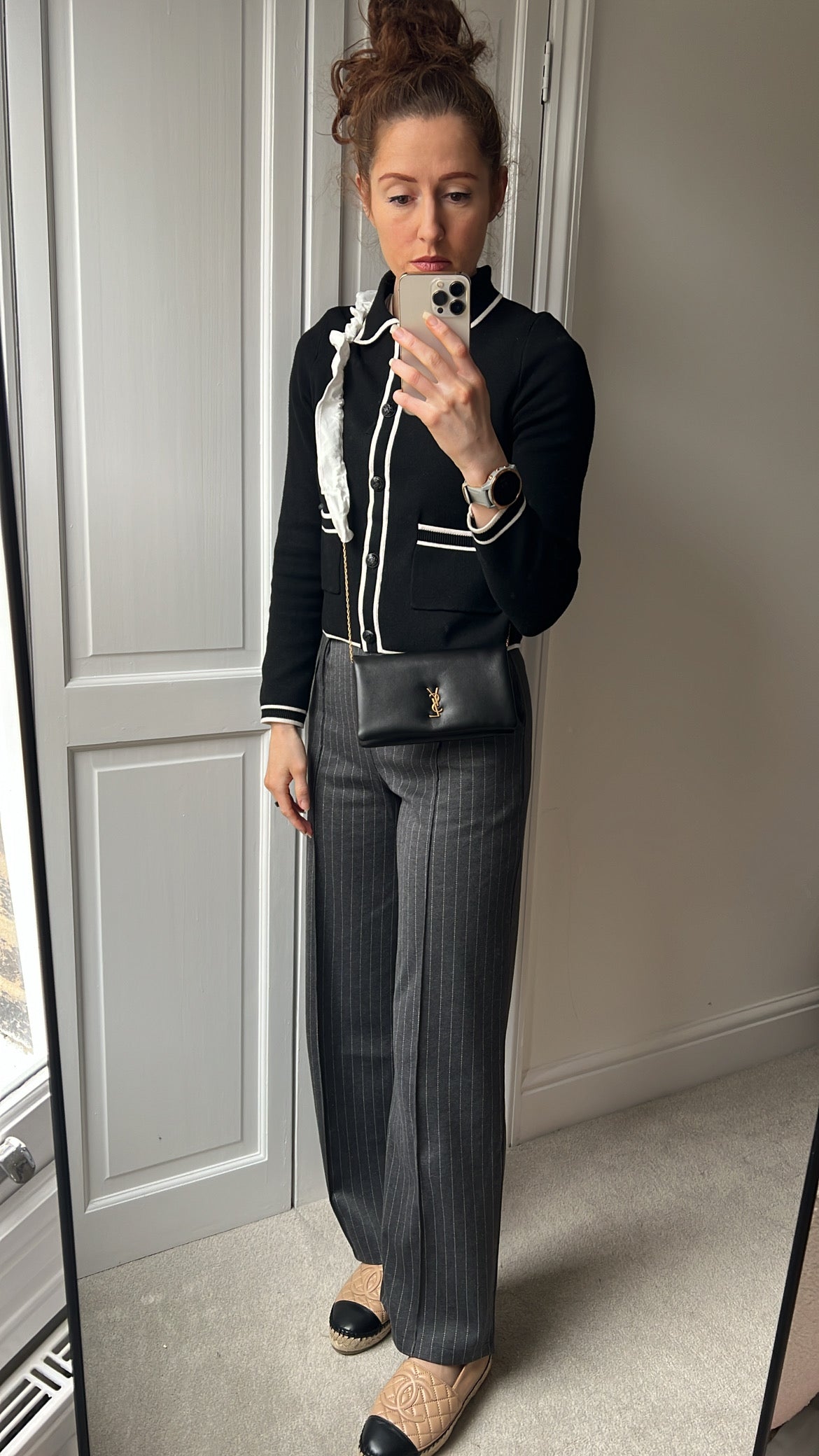 Yves Saint Laurent (YSL) Black Puffy Lambskin Wallet on Chain with Gold Hardware (RRP £960)