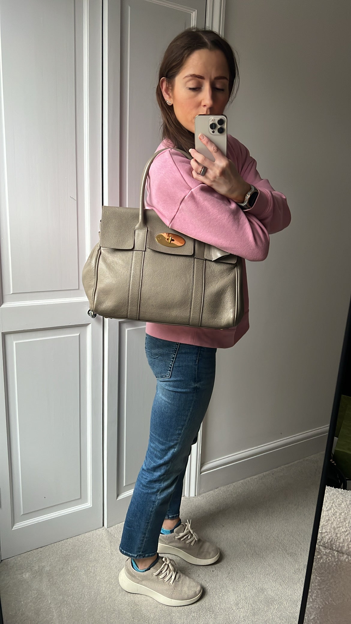 Mulberry Solid Grey Bayswater (RRP £1095)