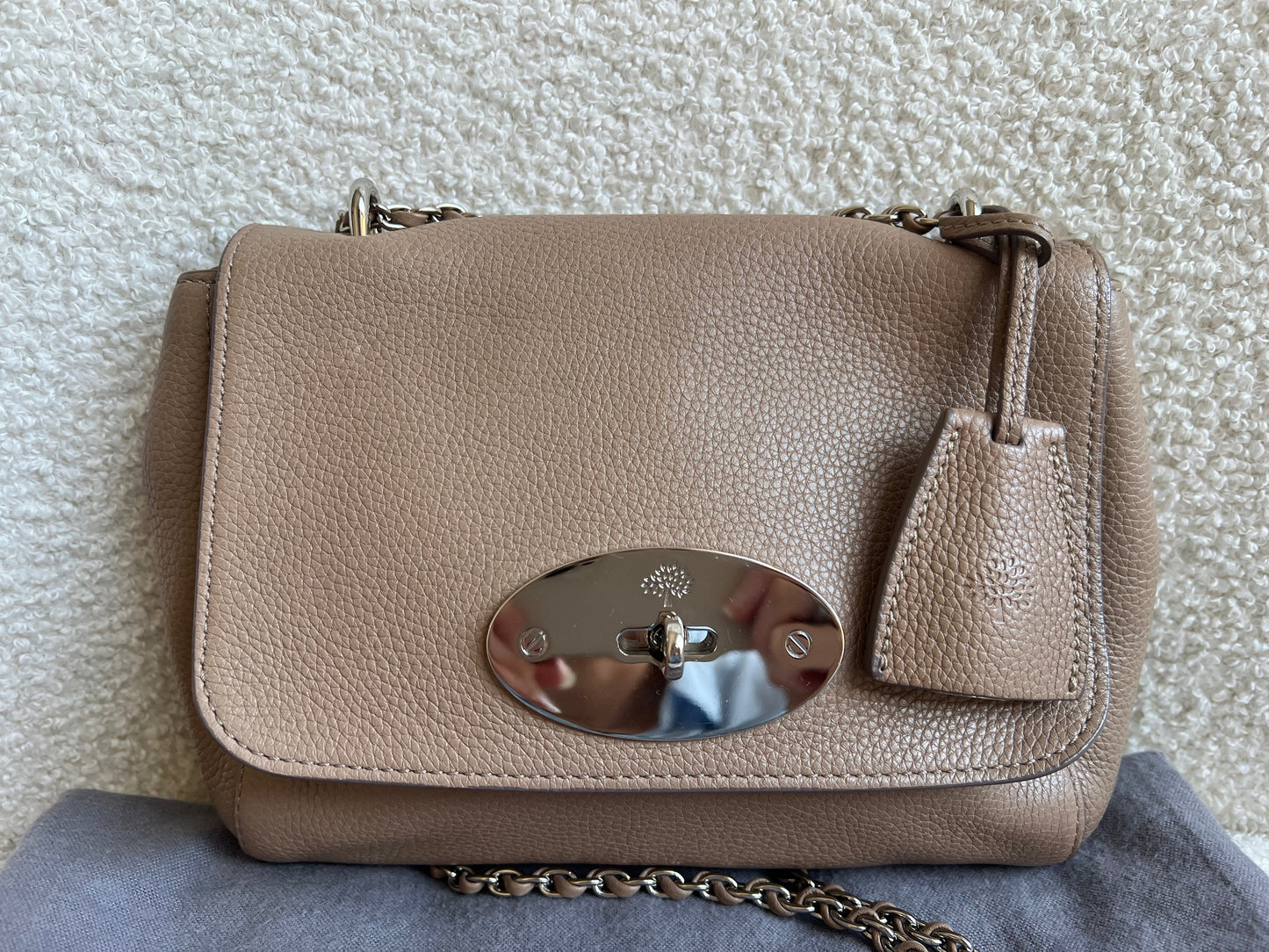 Mulberry Mushroom Grey Regular Lily with Silver Hardware (RRP £995)