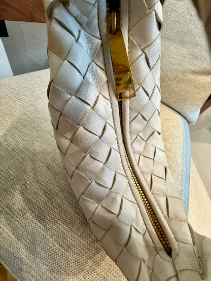 Mini Jodie White Intrecciato Nappa Leather